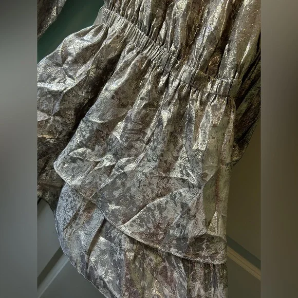 Ramy Brook / Metallic Miami Long Sleeve Dress (Size Small - Missing Belt) - Picture 9 of 12